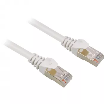 Καλώδιο patch RJ45 βύσμα αρσενικό > RJ45 βύσμα αρσενικό CAT.6 S/FTP (λευκό, 1,5 μέτρα)