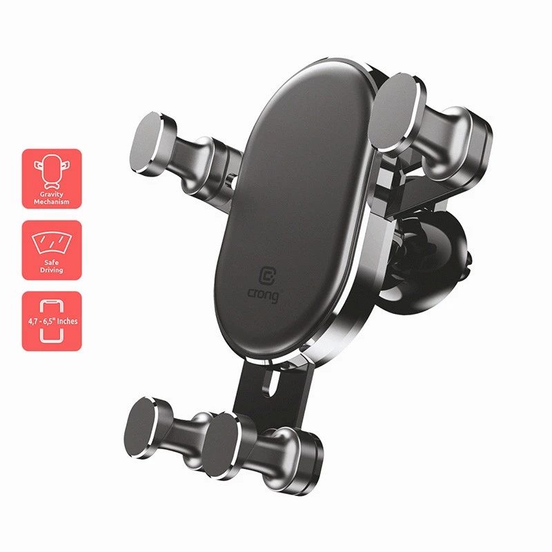 Βάση αυτοκινήτου Crong CRG-CH5-BLK — ρυθμιζόμενη universal βάση τηλεφώνου