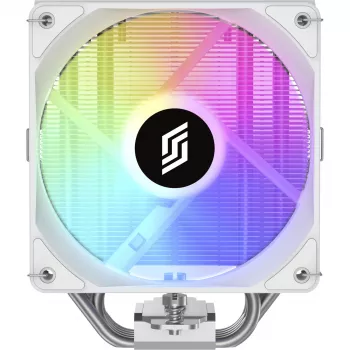 Ψύκτρα CPU Silentware Bora RGB Λευκό με ανεμιστήρα 120 mm PWM-ARGB, 215 W TDP, συμβατή με AM5 και LGA1851