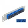 Patchpanel οπτικών ινών DeLOCK 10 ιντσών 12 Port SC Duplex μπλε 1U γκρι