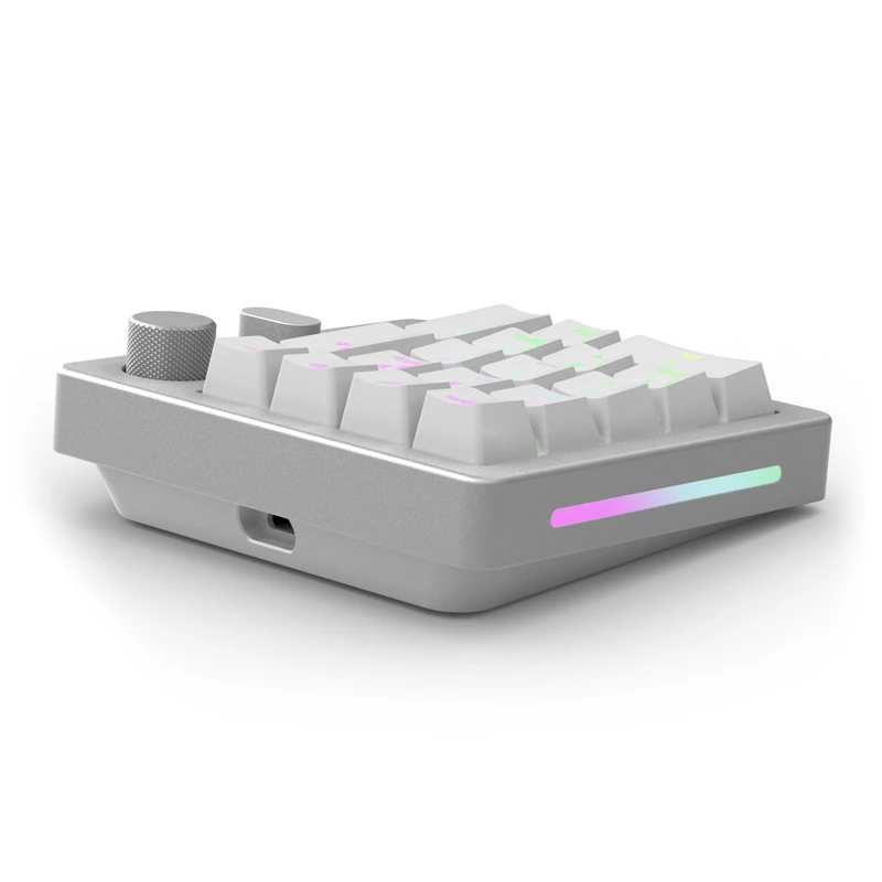 Glorious GMMK Wireless Numpad - Fox Switches, γκρι/λευκό (GLO-GMMK-NP-FOX-W)