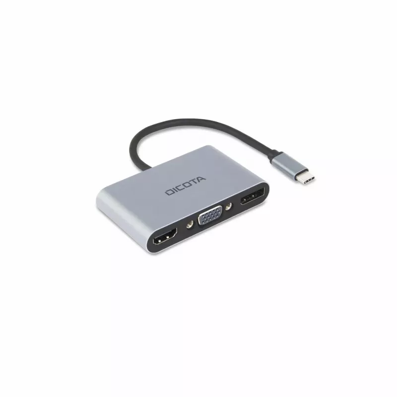 DICOTA D32064 Σταθμός σύνδεσης φορητών συσκευών Tablet/Smartphone/Laptop Ασημί