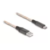 Καλώδιο DeLOCK USB 2.0 Type-A σε USB Type-C RGB 1m