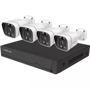 Foscam FNA108E-B4-2T σύστημα βιντεοεπιτήρησης λευκό 4x 4K PoE κάμερα bullet, 1x 8 καναλιών NVR