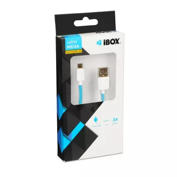 Καλώδιο USB 2.0 IBOX IKUMD3A — USB A σε Micro-USB B, 1 m, μπλε