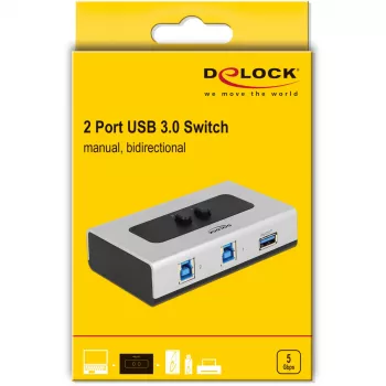 DeLOCK 87667 USB 3.0 2-Port αμφίδρομος διακόπτης κοινής χρήσης