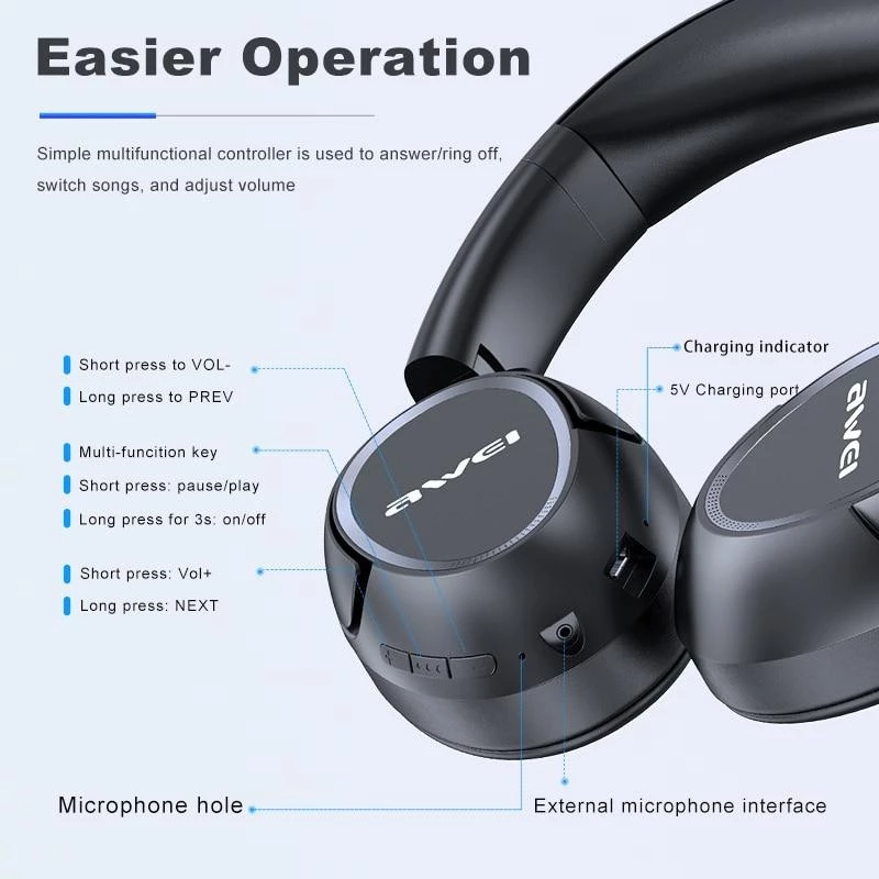 Ασύρματα ακουστικά Bluetooth Awei A770BL