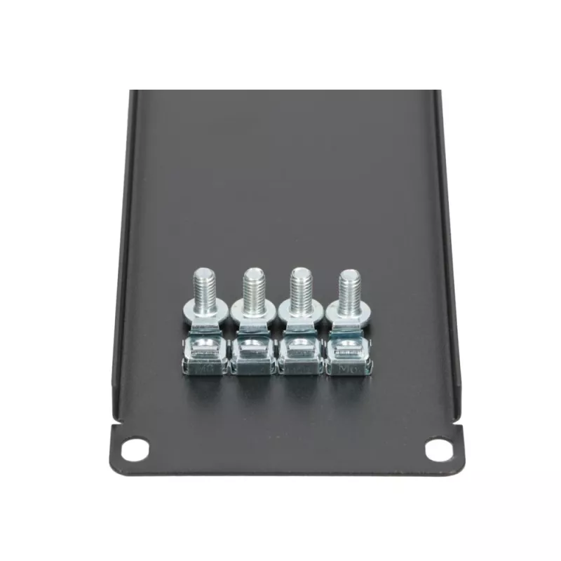 Τυφλό πάνελ rack Extralink Front Blank Panel 2U 19 inch μαύρο, χαλύβδινο κουτί