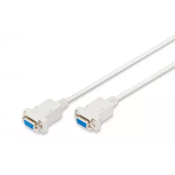 Καλώδιο σύνδεσης null modem Assmann. D-Sub9 B/B. 3,0 m. Snap καπάκια. μπεζ (AK-610100-030-E)