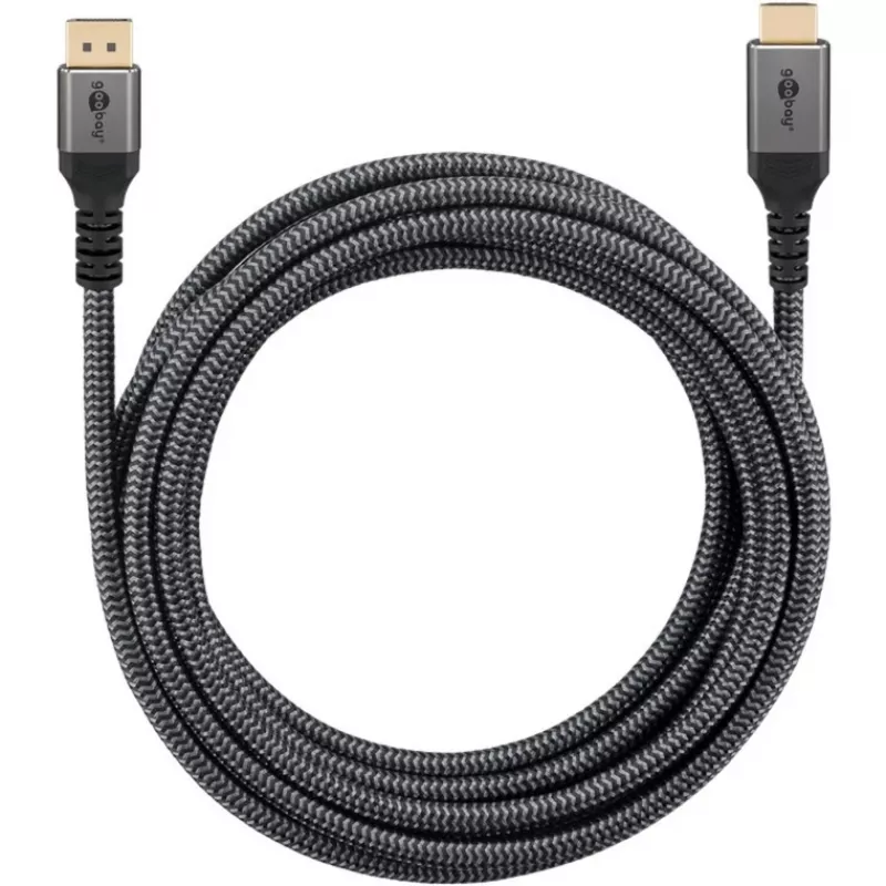 Goobay 65269 Καλώδιο προσαρμογέα βίντεο 2 m DisplayPort HDMI Γκρι (65269)