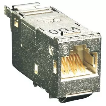 BTR E-DAT Cat.6A 8(8) RJ-45 μονάδα υποδοχής, ασημί, 41,95×14,7×19,1 mm