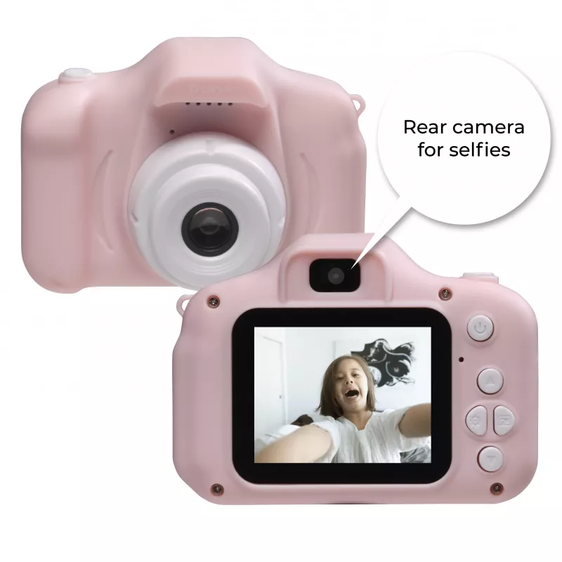 Παιδική ψηφιακή φωτογραφική μηχανή DENVER KCA-1340RO — compact 85 g, ροζ