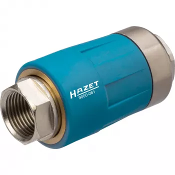 Σύνδεσμος ασφαλείας Hazet 9000-061 1/4 ίντσες, ονομαστική πίεση 10 bar, πνευματικός σύνδεσμος ταχείας ασφάλισης