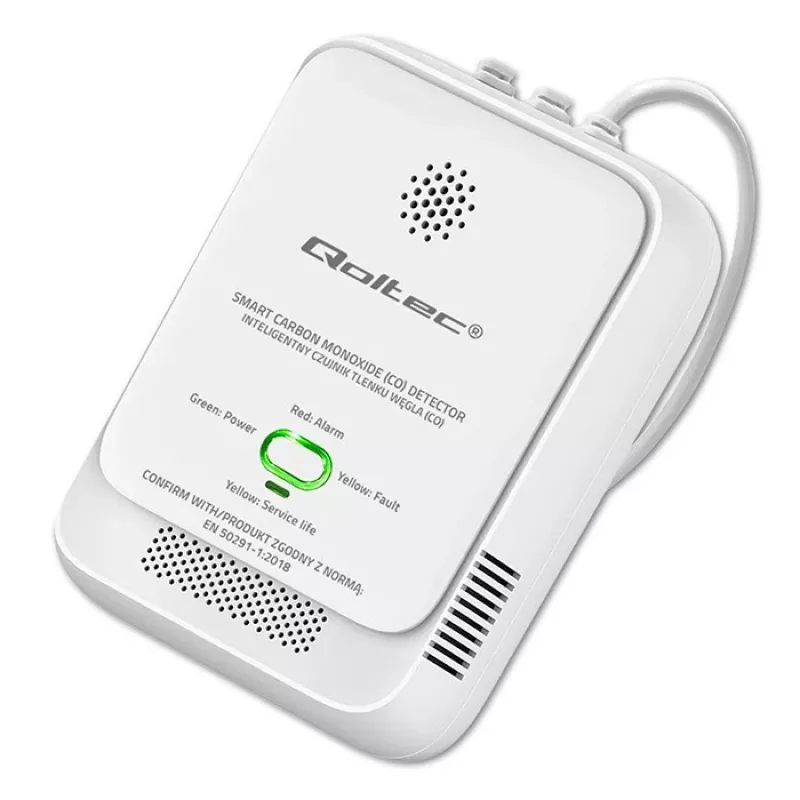 Ανιχνευτής CO QOLTEC 52576 – αισθητήρας μονοξειδίου του άνθρακα, συναγερμός 85 dB
