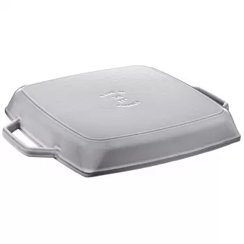 Τηγάνι ψησίματος Staub 40511-684-0 τετράγωνο 28 cm, κατάλληλο για επαγωγή, γκρι γραφίτη
