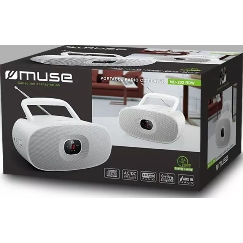 Φορητό CD player Muse MD-202 λευκό