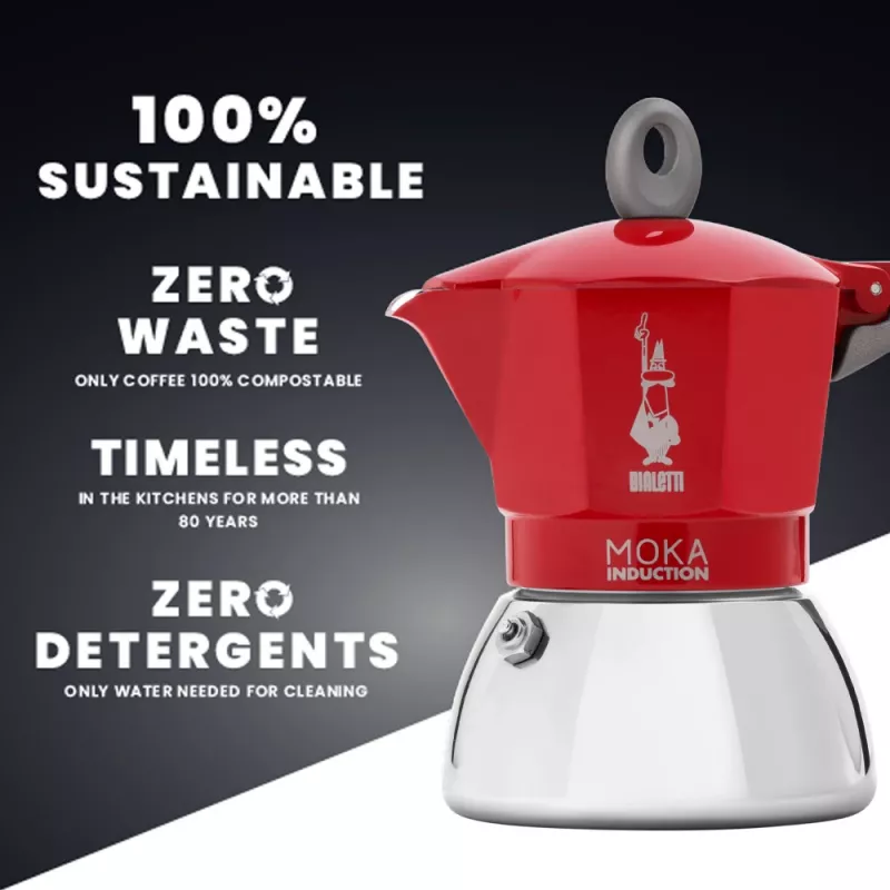 Bialetti Moka Induction καφετιέρα Moka 4 φλιτζάνια