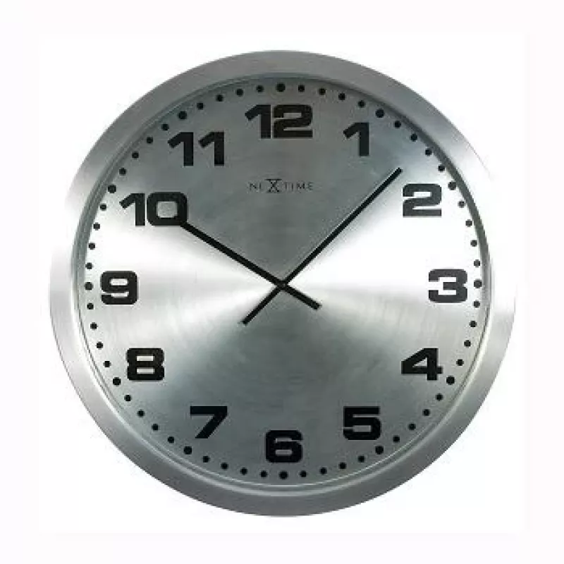 NeXtime Επιτοίχιο ρολόι 2906zw Mercure, Ø25 cm, Ασημί