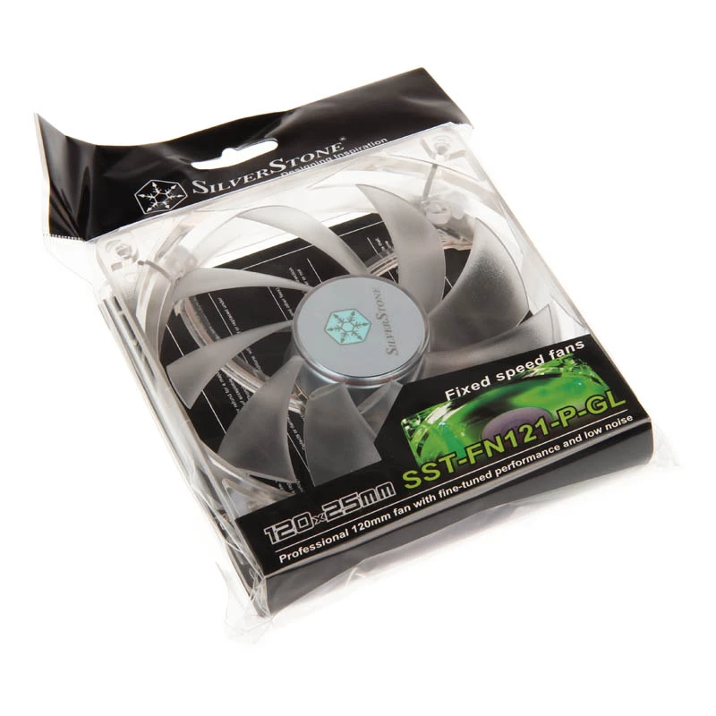 SilverStone SST-FN121-P-GL Ανεμιστήρας θήκης 120mm LED - Λευκό