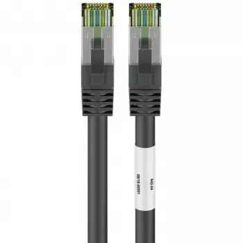 Goobay CAT 8.1 Patch cable, S/FTP (PiMF), Μαύρο, 2 m - LSZH χωρίς αλογόνα, Χαλκός AWG 24 (66722)