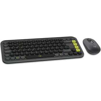 Logitech POP ICON COMBO Swiss, Γραφίτης/Πράσινο, Bluetooth, Swiss, 920-013275