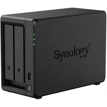 Διακομιστής αποθήκευσης NAS SYNOLOGY DP320 Desktop R1600, 8 GB RAM, 16 TB, 2-Bay, Υποστήριξη HDD, RAID, Μαύρο