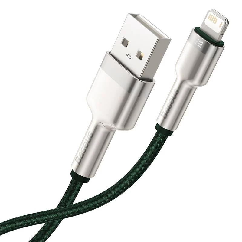 Καλώδιο USB-A σε Lightning Baseus 1 m, πράσινο