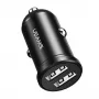 Φορτιστής αυτοκινήτου usams USA000867 — Dual USB 2×2,4A, μαύρο