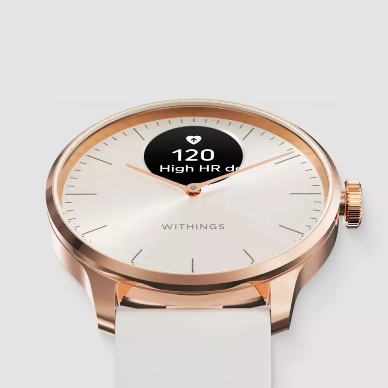 Υβριδικό smartwatch Withings ScanWatch Light χρυσό λευκό