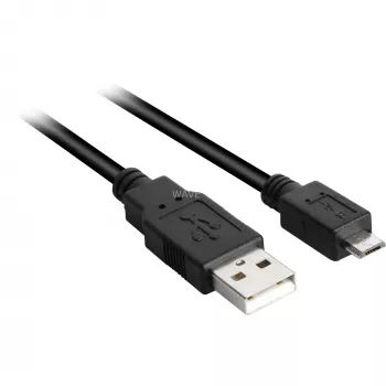 Καλώδιο USB 2.0, βύσμα USB-A > βύσμα Micro-USB (μαύρο, 2,0 μέτρα)
