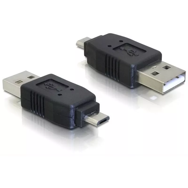 Αντάπτορας βύσμα USB Micro-B αρσενικό σε βύσμα USB 2.0 A αρσενικό DeLOCK 65036 μαύρο