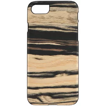Θήκη κινητού Man and Wood για iPhone 7/8 – λευκό με μαύρη λεπτομέρεια έβενος