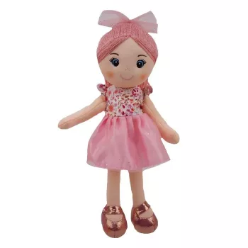 TULILO Κούκλα Πάνινη Julia 35 cm, μαλακό πάνινο παιχνίδι για παιδιά