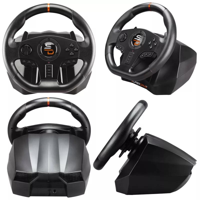 Subsonic SA5595-PC Χειριστήριο gaming Μαύρο USB Τιμόνι + πεντάλ