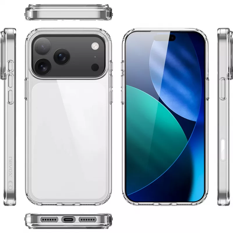 Nevox StyleShell SHOCKFlex θήκη για iPhone 17 Pro, διαφανές