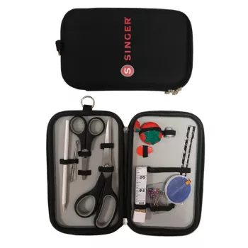 Σετ ραπτικής SINGER 13640 αρχαρίων — σετ αξεσουάρ ραπτικής 64 τεμ. με κλωστές, βελόνες, καρφίτσες, μεζούρα