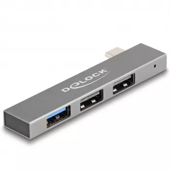 DeLOCK Hub USB 3 θυρών λεπτό USB Type-C 10 Gbps 2 x USB 2.0