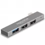 DeLOCK Hub USB 3 θυρών λεπτό USB Type-C 10 Gbps 2 x USB 2.0