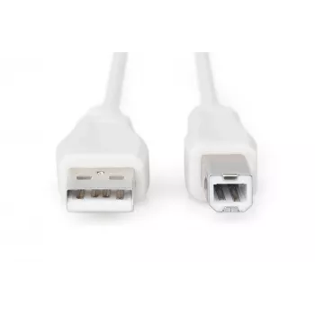Assmann Καλώδιο σύνδεσης USB, Type-A - B αρσενικό/αρσενικό, 3,0 m, κατάλληλο για USB 2.0, UL, μπεζ (AK-300102-030-E)