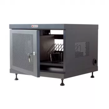 Ράφι rack TECHLY 367652 οργανωτής καλωδίων με στερέωση 3M, χάλυβας, 550×550×410 mm, μαύρο