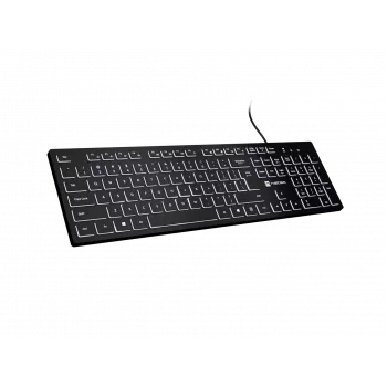 Ενσύρματο πληκτρολόγιο NATEC HERRING GLOW αμερικανικού layout με λευκό οπίσθιο φωτισμό