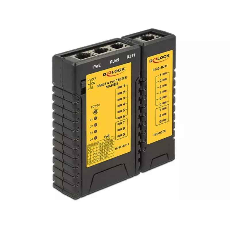 Ελεγκτής καλωδίων δικτύου DeLOCK 86107 μαύρο κίτρινο