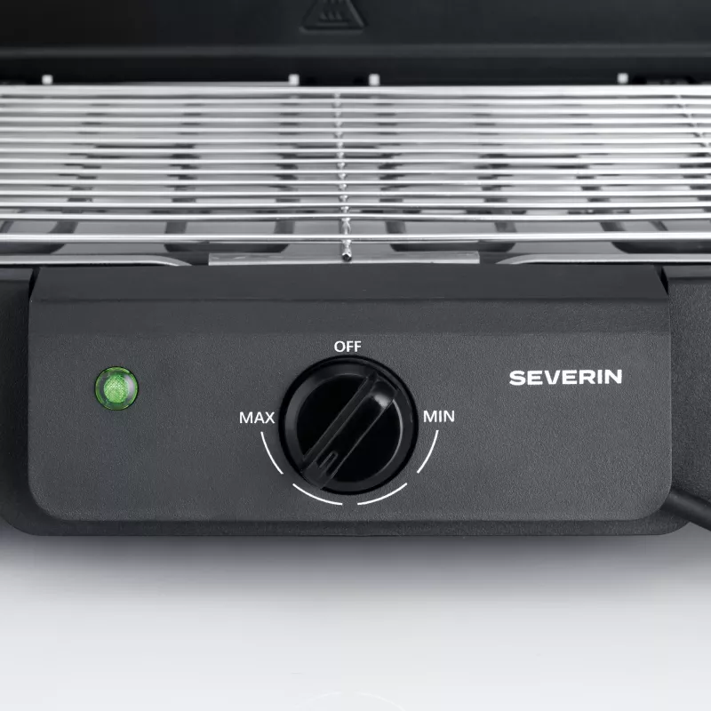 Επιτραπέζια ηλεκτρική ψησταριά SEVERIN PG 8594 — 2000 W, ορθογώνια σχάρα, μαύρο