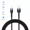Καλώδιο δεδομένων USB σε Lightning Tellur 1,2 m νάιλον πλεκτό μαύρο