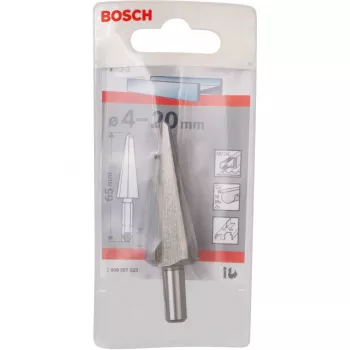 Bosch 2608597523 κωνικό τρυπάνι HSS για λαμαρίνα, Ø 4–20 mm, εξάγωνο στέλεχος 1/4"
