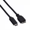 ROLINE - Καλώδιο USB - USB Type-C (M) σε Micro-USB Type-B (M) - 50 cm - μαύρο (11.02.9005)