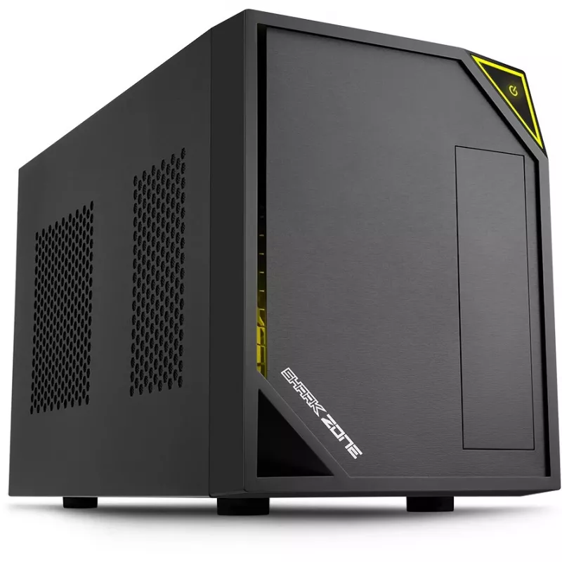 Κουτί υπολογιστή Sharkoon SHARK ZONE C10 Mini-ITX Μαύρο, Κίτρινο