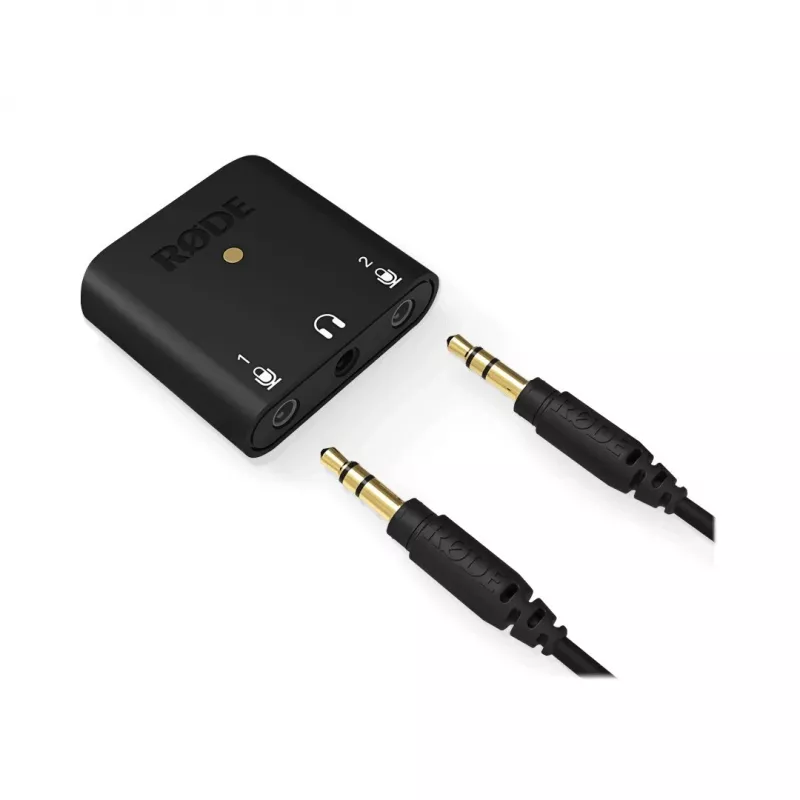 RØDE AI-Micro κινητή διεπαφή ήχου, 2x είσοδοι TRS/TRRS 3,5 mm, έξοδος ακουστικών 3,5 mm, USB-C, μαύρη