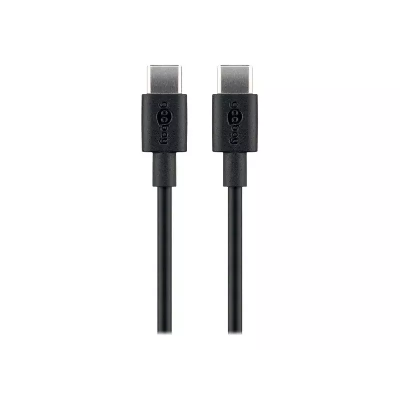 Wentronic goobay - Καλώδιο USB - USB-C (M) σε USB-C (M) - USB 2.0 3 A - 0,5 m - Μαύρο (66316)