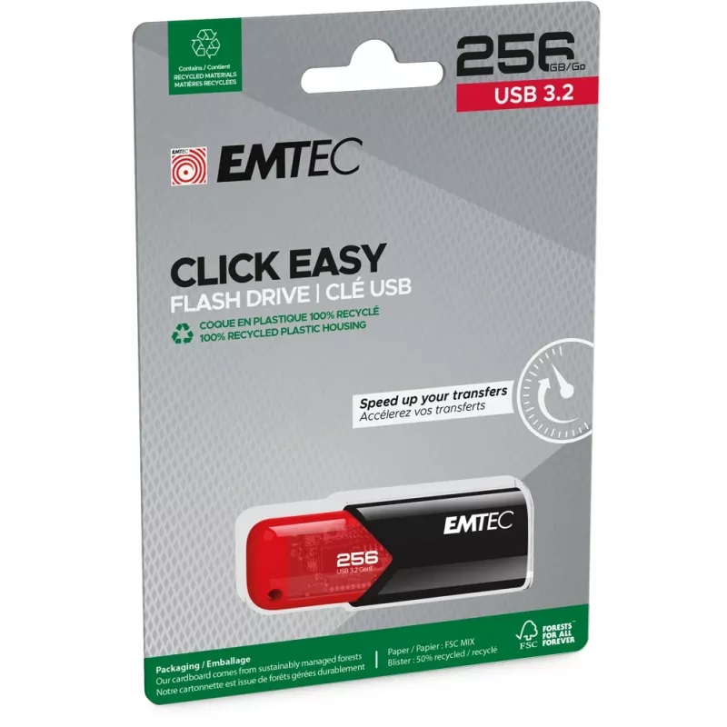 USB flash drive Emtec 256 GB USB Type-A 3.2 Gen 1 Click Easy